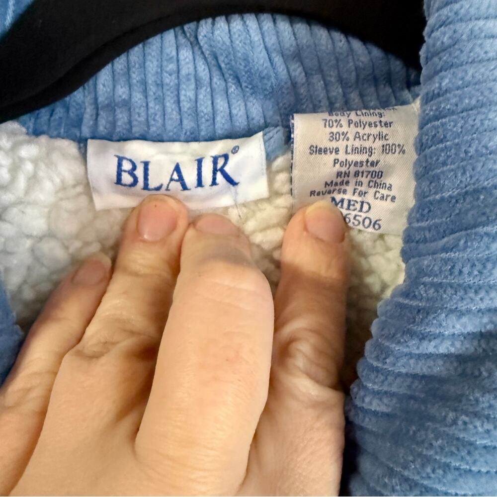 Vintage Blair Blue Corduroy Teddy Jacket - Picture 6 of 13